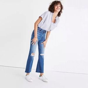 Madewell Women's Retro Bootcut High-Rise Cropped Jeans 26